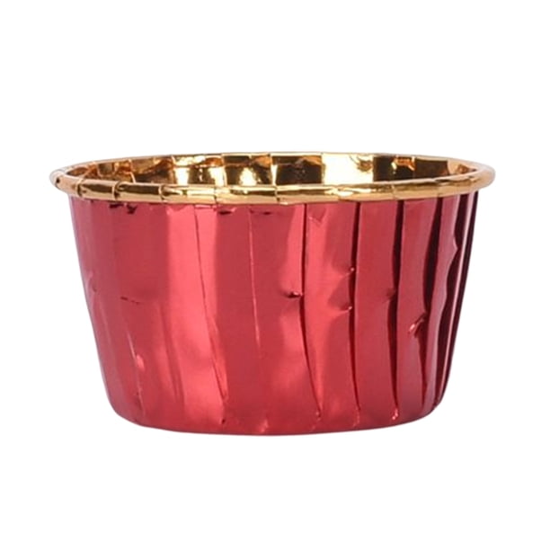 50 piezas Cupcake Liner impermeable resistente al calor hogar café restaurante panadería cocina pastel Muffin tazas para hornear suministros Herramientas y accesorios para hornear Rojo oscuro Toystoory HA081885-08