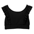 thumbnail image 5 of HaiMao Girls Training Bra Clearance Cute Ruffle Sports Bra for Kids Scoop Neckline Fitness Yoga Bra Strap Crop Top Black 10 Years, 5 of 7
