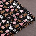 thumbnail image 4 of Erosebridal Pink Christmas Fabric by the Yard 5 Yards, Gingerbread Hot Cocoa Candy Cane Pattern Fabric for Sewing, 4 of 7