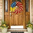 thumbnail image 6 of July 4th Wreath Americana Patriotic Wreath Handcrafted Memorial Day Wreath Festival Garland Decoration Front Door Wall Home Decor, 6 of 7