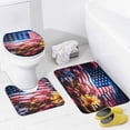 thumbnail image 4 of Independence Day Of The United States Flag 4 Piece Shower Curtain Sets, with Non-Slip Rugs, Toilet Lid Cover And Bath Mat, for Bathroom Decor Set, 4 of 8