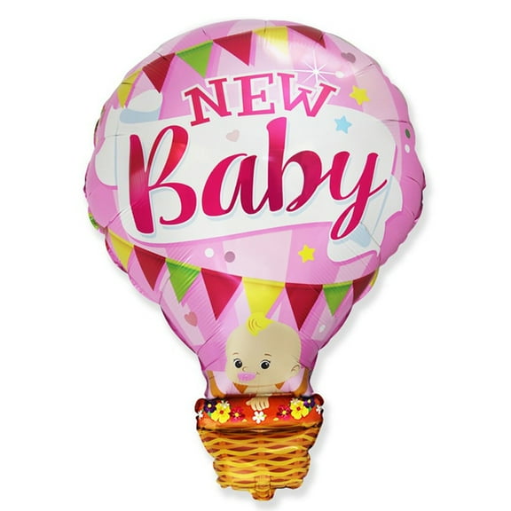 36 inch Hot-Air Balloon Girl Foil Mylar Balloon - Party Supplies Decorations