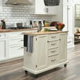 thumbnail image 2 of Homestyles Seaside Lodge Wood Kitchen Cart in Off White, 2 of 7