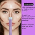thumbnail image 4 of 2 In 1 Contour Brush, Nose Contour U Shaped Makeup Brush Nylon Plastic  For Sculpting, 4 of 8