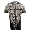 thumbnail image 3 of Konflic Cross Sword Crew Neck Cotton Men's Fashion T Shirt - Black Small, 3 of 3