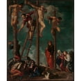 thumbnail image 2 of Pedro Orrente 15x17 Gold Ornate Wood Frame and Double Matted Museum Art Print Titled - The Crucifixion (ca. 1625-30), 2 of 4