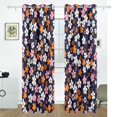 thumbnail image 2 of Small Flowers Black Out Curtains 72 Inch Length Curtains for Sliding Glass Doors Bedroom Living Room 2 Pack, 2 of 6