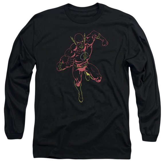Jla - Neon Flash - Long Sleeve Shirt - X-Large