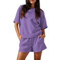 thumbnail image 2 of Sheghy Summer Sets for Women 100%Cotton Women Casual Resort 2 Piece Set Sleeveless Stand Collar Striped Half Button Top & Elastic Waist Shorts, 2 of 9