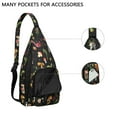 thumbnail image 2 of Waterproof Hiking Backpack Sling Bag for Women – Lightweight Crossbody Bags with Adjustable Strap, Multipurpose Chest Bag for Travel, Outdoor Adventures & Everyday Use – Boho Vintage Mushroom Design, 2 of 4