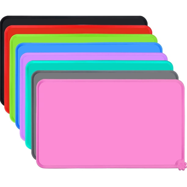 Cojín para comedero para perros y gatos, comedero para perros de silicona antideslizante para perros y gatos, resistente al agua, 48 x 30 cm Xemadio MZQ-0366-4