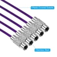 thumbnail image 3 of Uxcell 5.9 Inch Stainless Steel Wire Keychain Cable Key Ring Loop, Purple, 15 Pack, 3 of 7