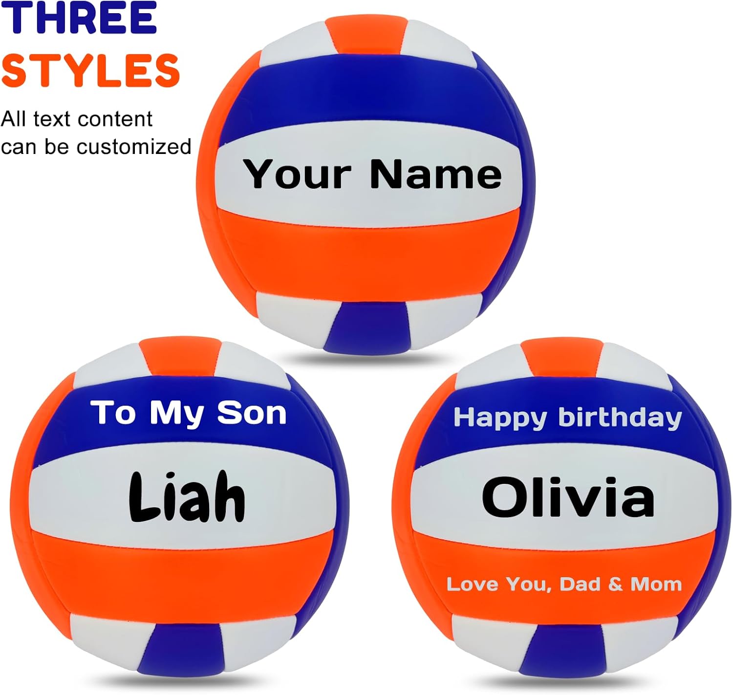 Customized Volleyball Ball Size 5, Personalized Volleyball Gift with Name or Message - Indoor Outdoor Volleyball Ball with Pump