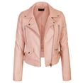 thumbnail image 4 of KOGMO Womens Double Breasted Faux Leather Zip Up  Jacket, 4 of 10