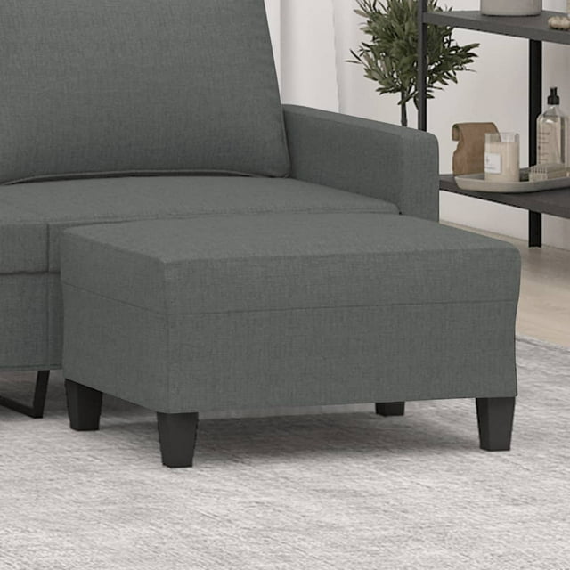 vidaXL Repose-Pieds Gris Foncé 70x55x41 cm Tissu