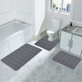 thumbnail image 2 of Dpityserensio 3PCs Memory Foam Mat Bathroom Rug Set Toilet Mats Soft Comfortable Water Absorption Non-Slip,Thick Machine Washable Easier To Dry Christmas Home Decor, 2 of 9