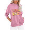thumbnail image 1 of Timegard Chandails en Molleton de Noël pour Femmes Col Rond Manches Longues Pull Imprimé Automne Hauts Amples avec Poches, 1 of 2