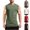 Army Green, variant on Mens Sleeveless V Neck Top Slim Cut Design V Neck Smooth Fabric Breathable Silhouette for Casual or Formal Layering Black XL