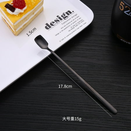 

GloryStar Stainless Steel Square Head Long Handle Mixing Stirring Ice Tea Spoon for Bar Tableware