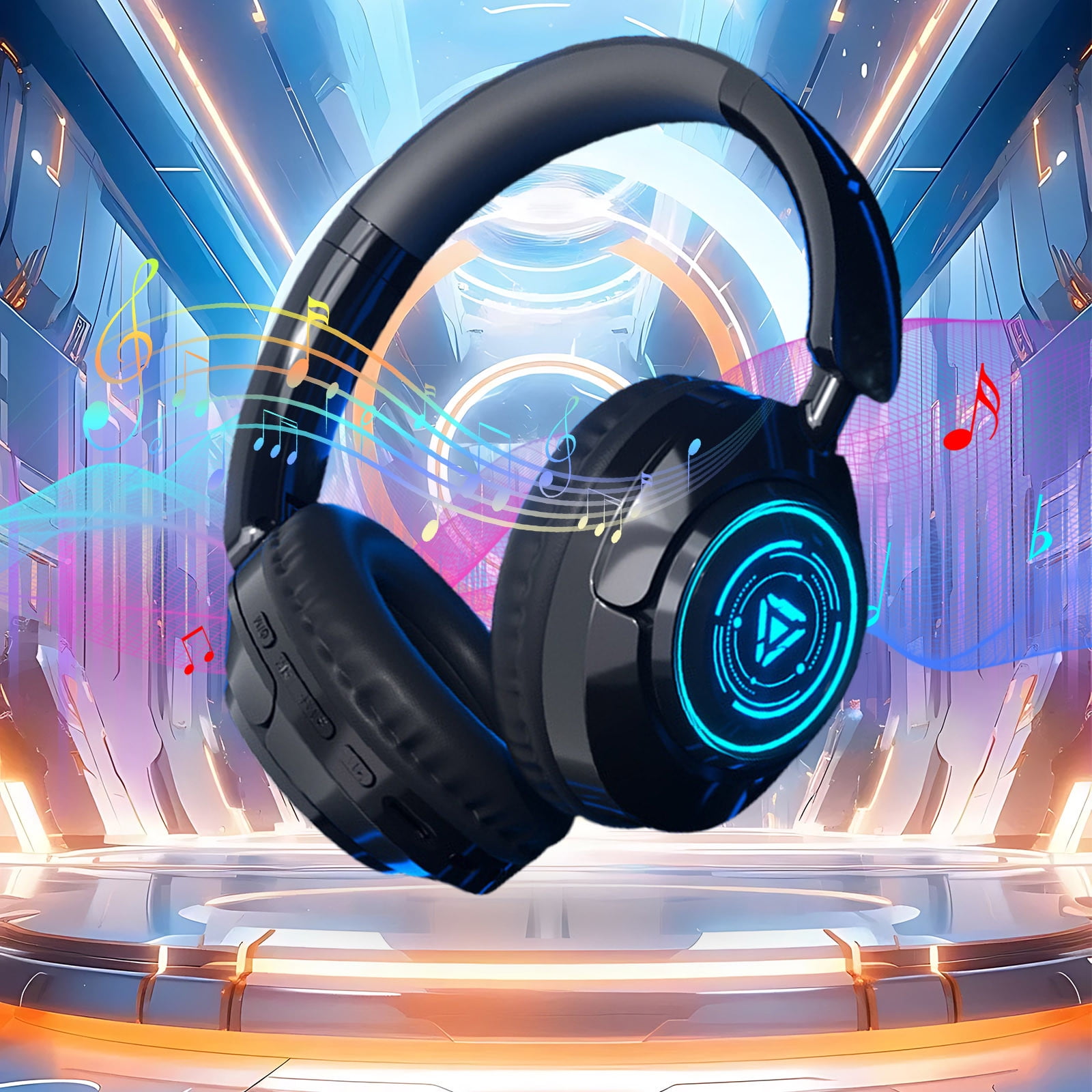 Wireless and Wired Over-Ear Bluetooth Headset with Mic, Deep Bass & Noise-Canceling, Ideal for Sports, Gaming, and Music – For Men and Women