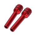 thumbnail image 4 of 2Pcs Car Truck Aluminum Interior Door Lock Knob Pins Cover Red, 4 of 5