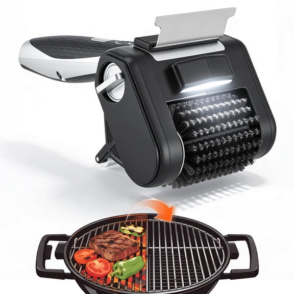 RELOIVE BBQ Grill Brush,3-Speed Settings Electric Grill Brush,180° Adjustable Head,90 Mins Grill Cleaner for Outdoor Griddles Smokers