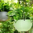 thumbnail image 2 of 2 macetas de riego automático, maceta colgante de plástico, cesta redonda para plantas con orificio de drenaje y platillo extraíble para decoración de interiores y exteriores, jardín, hogar, 2 of 3