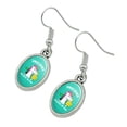 thumbnail image 2 of Unicorns Believe in You Funny Humor Novelty Dangling Drop Oval Charm Earrings, 2 of 4
