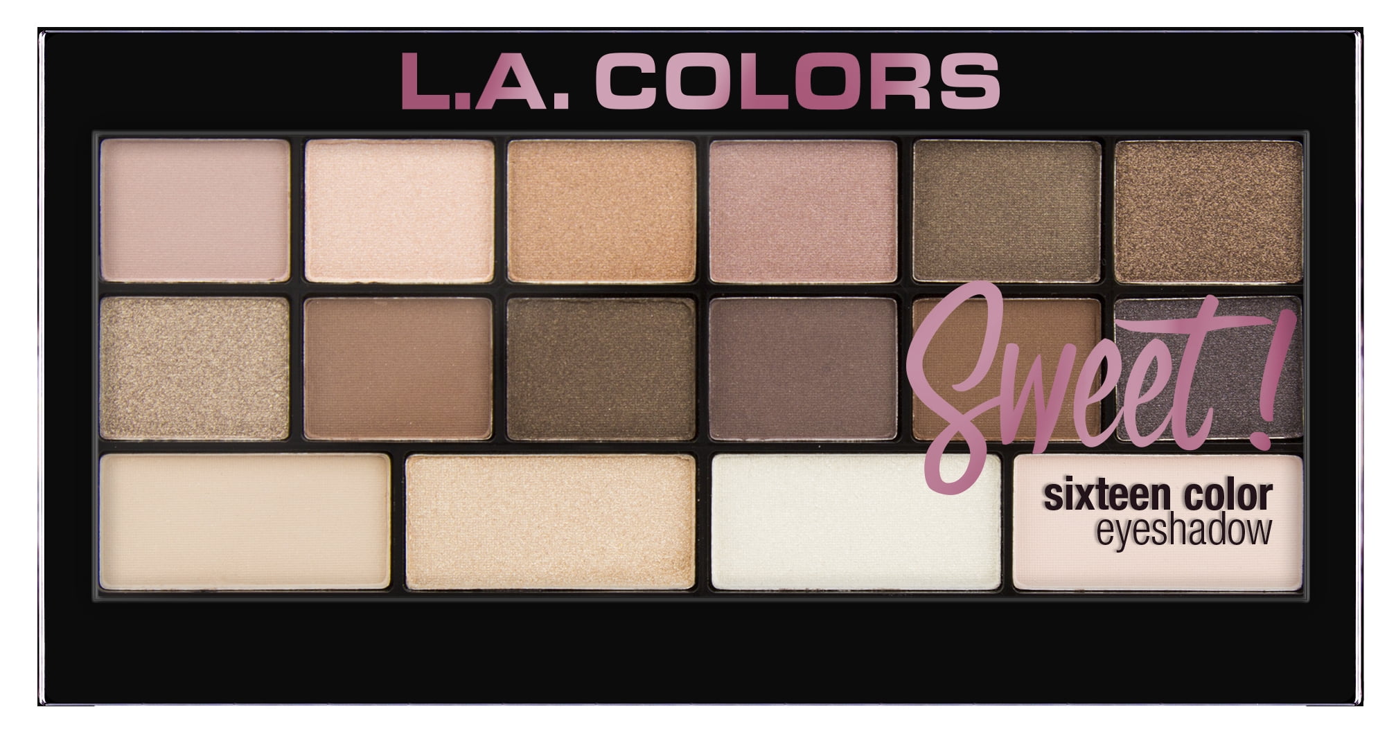 L.A. COLORS Sweet 16 Eyeshadow Palette, Charming, 0.71 fl oz