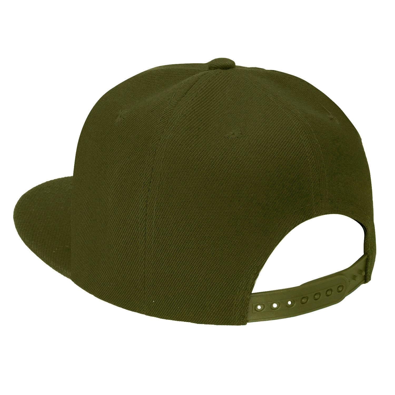 Falari Wholesale 12 Pack Snapback Hat Cap Hip Hop Style Flat Bill Blank Solid Color Adjustable Size Army Green