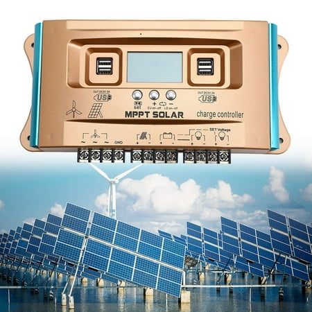 

Mppt Wind Solar Hybrid Charge Controller Power 12V 24V 36V 48V 60V Dual Usb