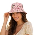 thumbnail image 2 of HuangHuanChen Bucket Hat for Men Women Packable Reversible Floral Printed Sun Hats Fisherman Outdoor Sun Hat for Beach Vacation Daily Wear Summer Travel Hiking Beach Caps C One Size, 2 of 5