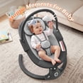 thumbnail image 3 of Babyeap Electric Baby Swing for Infants, 5 Speeds, Remote Control, Bluetooth and Built-in Sounds,Gray, 3 of 9