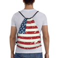 thumbnail image 2 of Kuqiui Vintage American Flag Print Drawstring Backpack Drawstring Bags,Draw String Back Bag Drawstring Bags for Sports,Gym,Travel,Swimming,Beach, 2 of 8