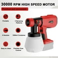 thumbnail image 2 of Cordless Paint Sprayer for for mil*wau*kee Battery, Handheld HVLP Sprayer with 1000ML Container, Electric Paint Sprayer for Painting Ceiling, Fence, Cabinets, Walls (Battery NOT Included), 2 of 7