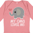 thumbnail image 4 of Inktastic My Oma Loves Me Grandchild Boys or Girls Long Sleeve Baby Bodysuit, 4 of 5