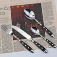thumbnail image 3 of Classic Elegant Resin Rivets Handle Style Stainless Steel Western Cutlery 4 In 1 Set Delicate Utensils Dinnerware For Home, 3 of 5