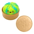 thumbnail image 2 of Dumpling Squishy Steamed Bun Slow Rising Toys, Soft Fidget Toys with Basket Lid Cute Face Design 3.94 Inches for Desk Display, 2 of 7