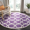 thumbnail image 2 of SAFAVIEH Cambridge Liz Geometric Wool Area Rug, Purple/Ivory, 8' x 8' Square, 2 of 10