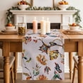 thumbnail image 2 of Table Runner 72 Inches Long for Kitchen Dining, Pink Spring Floral Dresser Scarf Farmhouse, Dining Table Decorations for Wedding/Parties, Summer Botanical Vintage Birds 18 x 72 In, 2 of 8