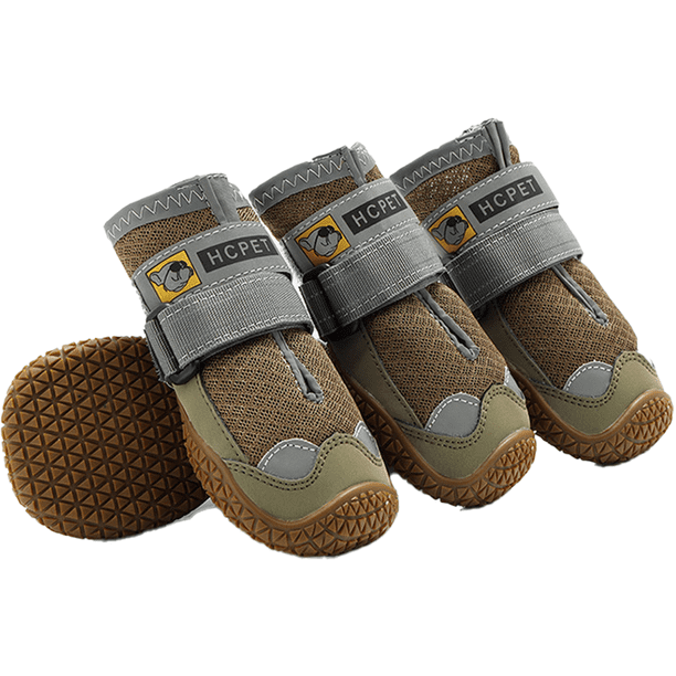 Zapato para perros transpirable para todo tipo de clima, protector antideslizante para patas de cachorros con tiras reflectantes MFZFUKR CPB-DE-LYY1912-5