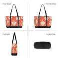 thumbnail image 6 of FORMRS Canvas Laptop Tote Bag for Women with 15.6" Computer Compartments Shoulder Handbag, Beige Christmas Ornaments Pattern, 6 of 7