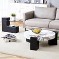 thumbnail image 3 of Furvclv Modern 2-Decker Detachable Coffee Table, Anti-Collision End Table, Space-Saving Mulitfunctional Accent Table For Small Spaces Living Room Bedroom, 3 of 9