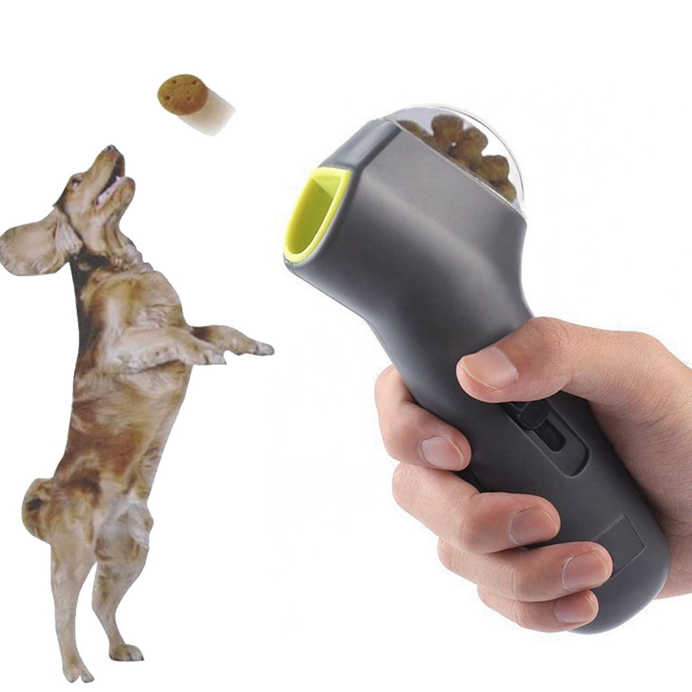 Dog Treat Launcher Dog Food Catapult Squeeze the Spring Action