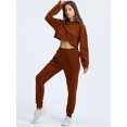 thumbnail image 2 of Women's Loose Hooded Sports Guard Fashion Running Solid Color Fitness Clothes Long-Sleeved Yoga Suit WERSEON Modelo, 2 of 6