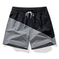 thumbnail image 4 of LpwkSSA Mens Athletic Swim Trunks Side Panel Design Quick Dry Fabric Relaxed Silhouette for Beach Trips Gray M, 4 of 6