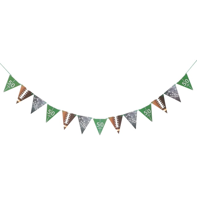 KAKOWELY Banderines decorativos con temática de fútbol americano, diseño de fútbol, guirnalda deportiva creativa, suministros para fiestas de cumpleaños