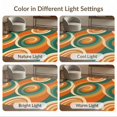 thumbnail image 7 of ODIKA Orange Burnt Vintage Rhythmic Motif Creamy Beige Deep Crisp Retro Non-Slip Low Profile for Hallway, Study Room, Playroom, 7 of 7