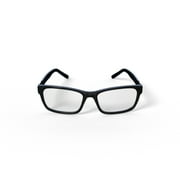 Walmart Designer Looks for Less Adult Plastic Rectangular Eyeglasses with Case Clear / Demo Tint, FM14099, Black, 54-16-140