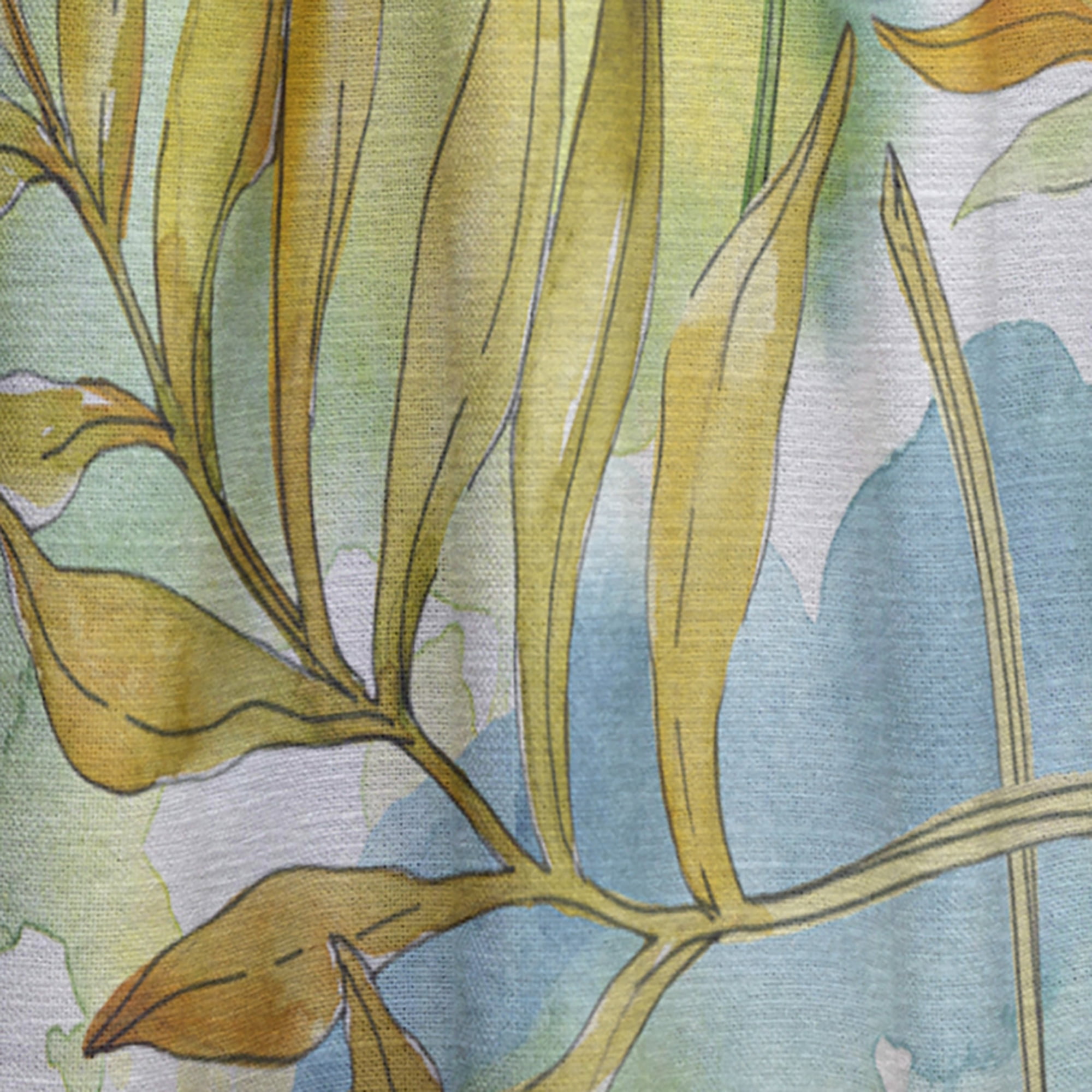 Designart 'Tropical Foliage Retro Pattern' Mid-Century Modern Curtain Panel